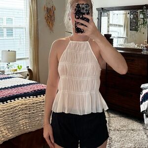 H&M Cream Halter Blouse